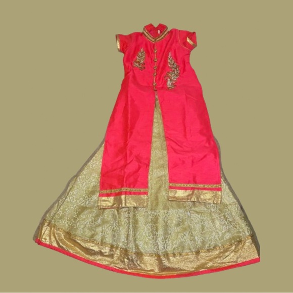 Other - Hot pink lehenga and golden skirt